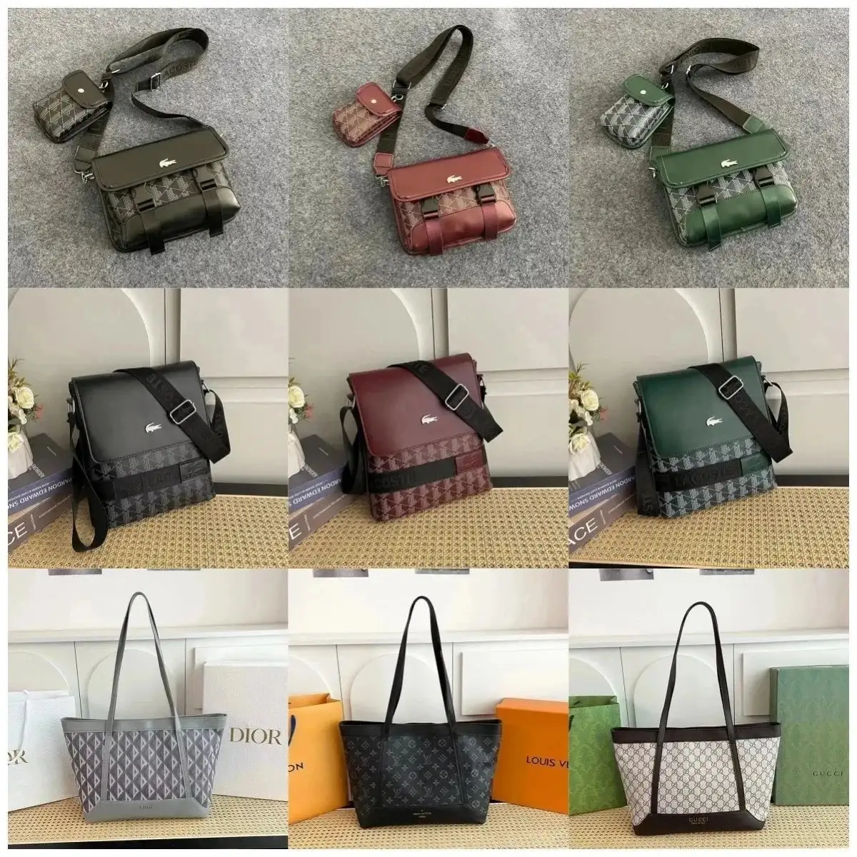 Lacoste & Louis Vuitton Crossbody & Tote Bags · Louis Vuitton 1:1 rep bag from $59 · DHL from Guangzhou, China
