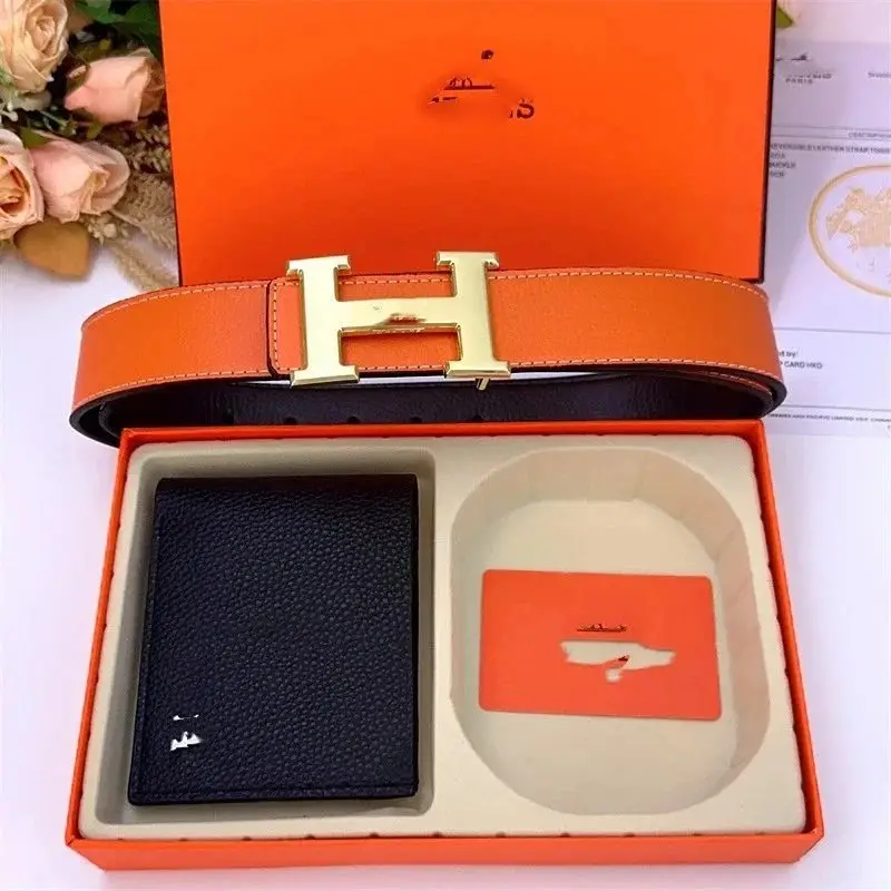 Burberry Check / Hermès H / Louis Vuitton Monogram & Damier / Gucci GG Supreme Belt & Wallet Set 3 — Hermès 1:1 rep bag specialty batch · DHL from Guangzhou, China