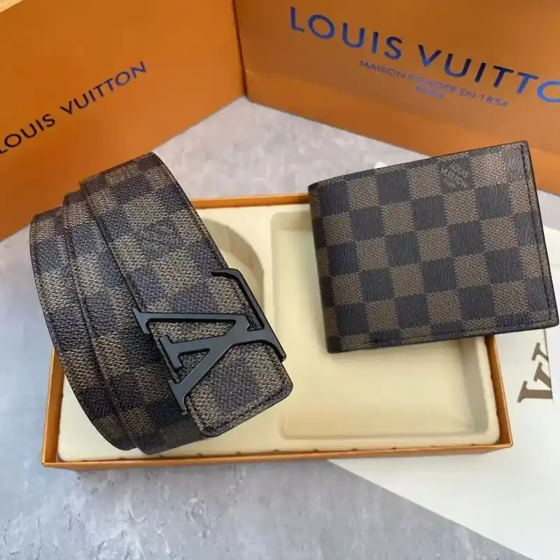Louis Vuitton Damier Ebene Belt & Wallet / Gucci GG Supreme Belt & Wallet / Hermès H Buckle Belt & Wallet / Salvatore Ferragamo Gancini Belt & Wallet 3 — Hermès 1:1 rep bag specialty batch · DHL from Guangzhou, China